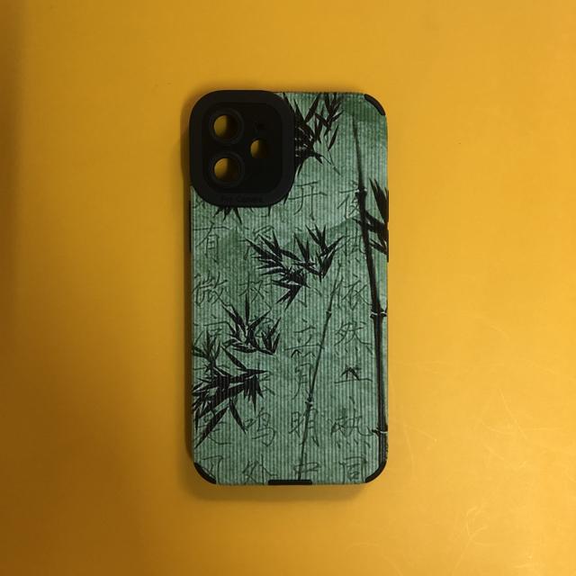 Zelený kryt na telefon s čínskou kulturou pro iPhone 14 Pro Max 11 13 Mini 12 Nárazuvzdorný nárazník Silikonový kryt pro iPhone Xr Xs X 7 8 Plus