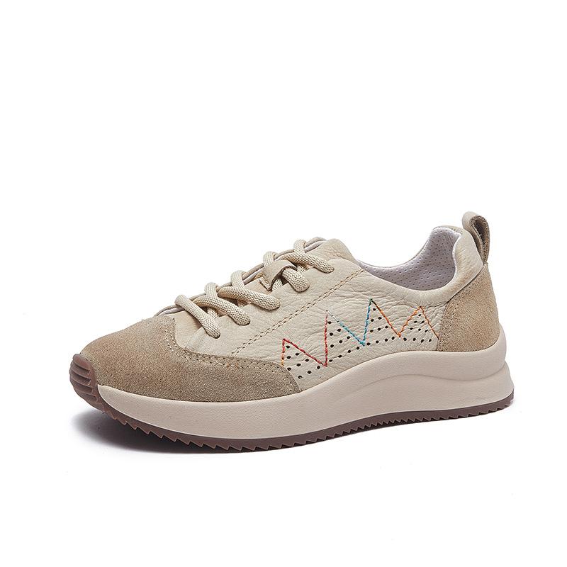 Genuine Leather Sports Women's Shoes Breadshoes Retro Classic Cowhide Forrest Gump Sneakers