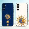 Sun Moon Phone Case For Samsung Galaxy A73,A72,A71,A70,A53,A52,A51,Soft Silicone Black Cover