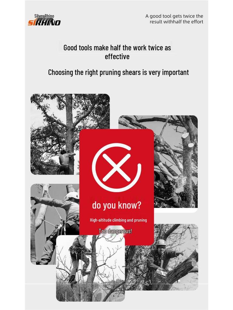 Telescopic Pole Saw: Long Reach Pruner for High Branches and Tree Cutting.