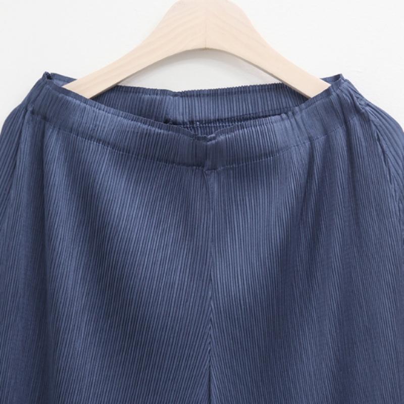Shiz Madam Fit Art Silket Touch Side Split Pleats Pants P91995