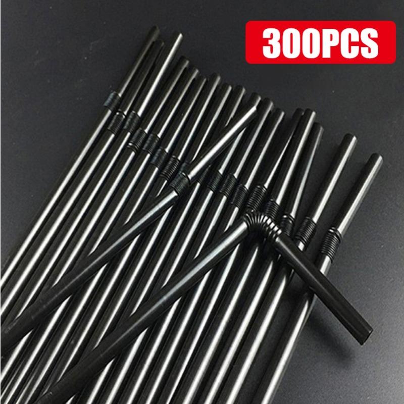 Disposable Art Long Straw Bendable Color Food Grade Beverage Handmade Milk Tea 100 Pack
