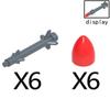 MOC Compatible Military Character Building Blocks Accessories Missile Models Fighter Jet Assembly Children's Toy Mini Brick Gift