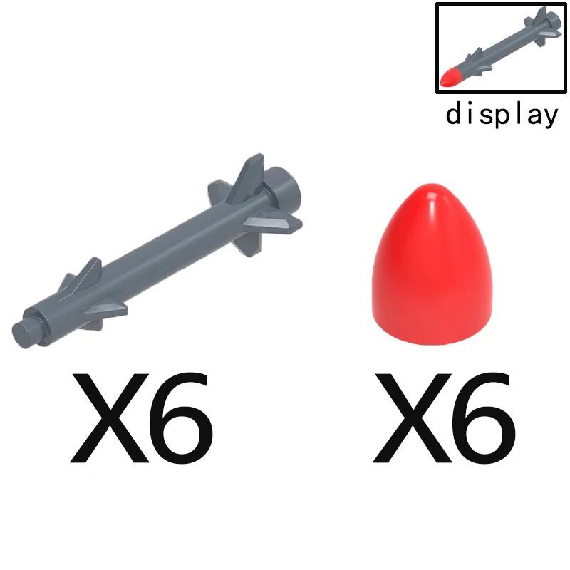 MOC Compatible Military Character Building Blocks Accessories Missile Models Fighter Jet Assembly Children's Toy Mini Brick Gift