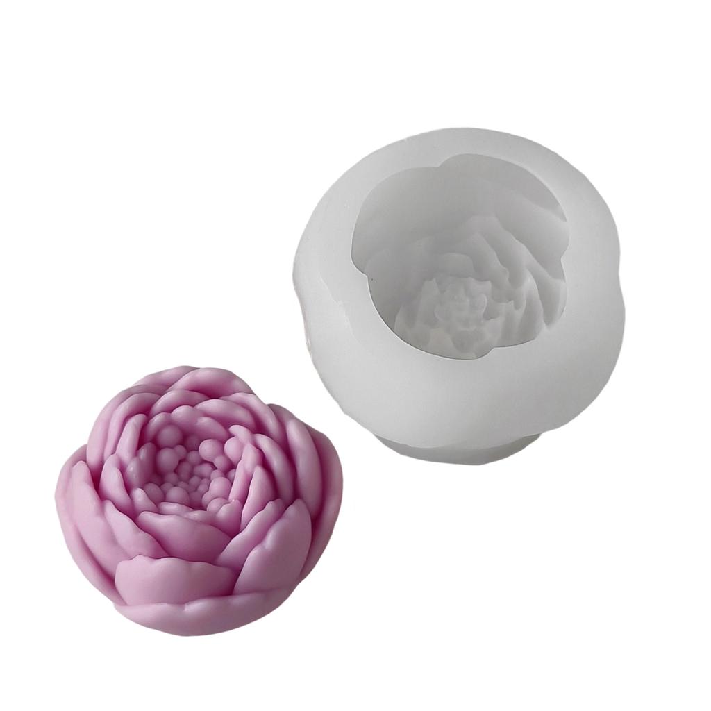 DIY Crafts and Handmade Soap Making Mold Flexible Flower Shape Candle Silicone Molds For DIY Crafts And Home Decoration