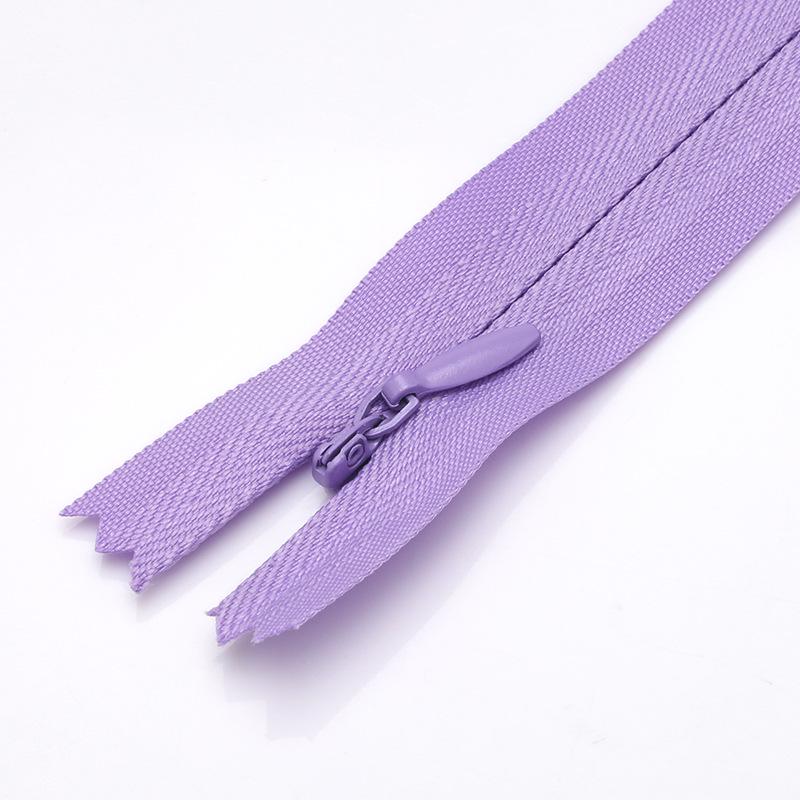 Colored Nylon Invisible Zipper for Home Textiles & Clothing Accessories - #3 Closed-End Design