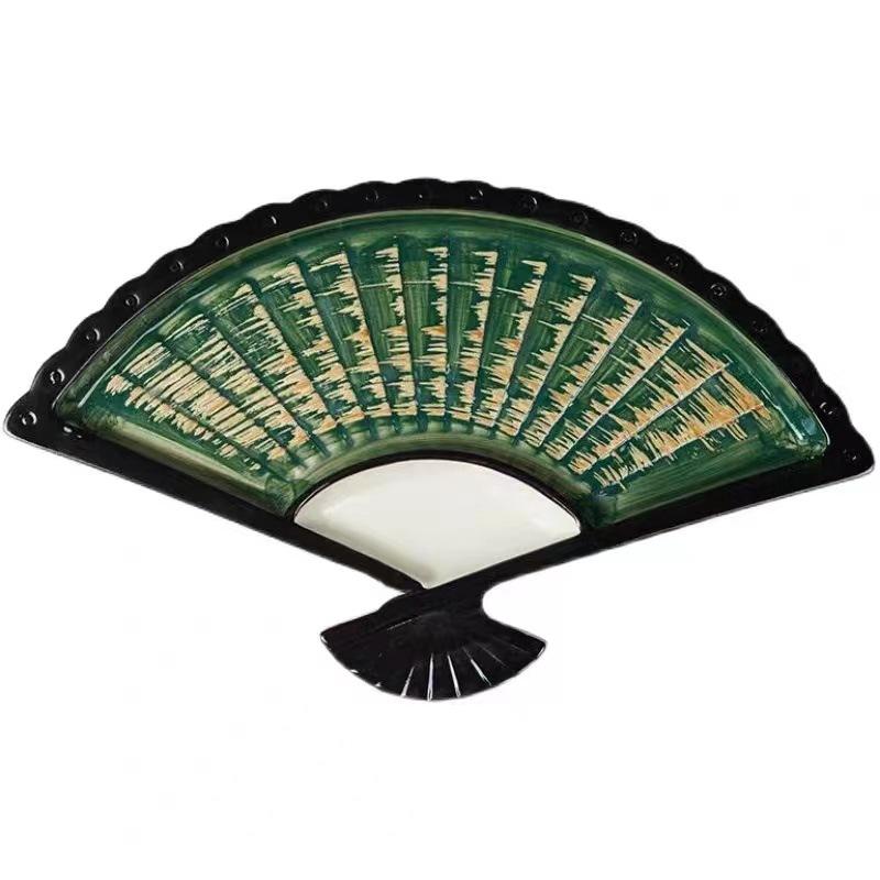 Japanische Keramik-Knödelplatte mit Essigschälchen, Sushi-Soße, kreative unterteilte Schale für gedämpfte Garnelen-Snacks