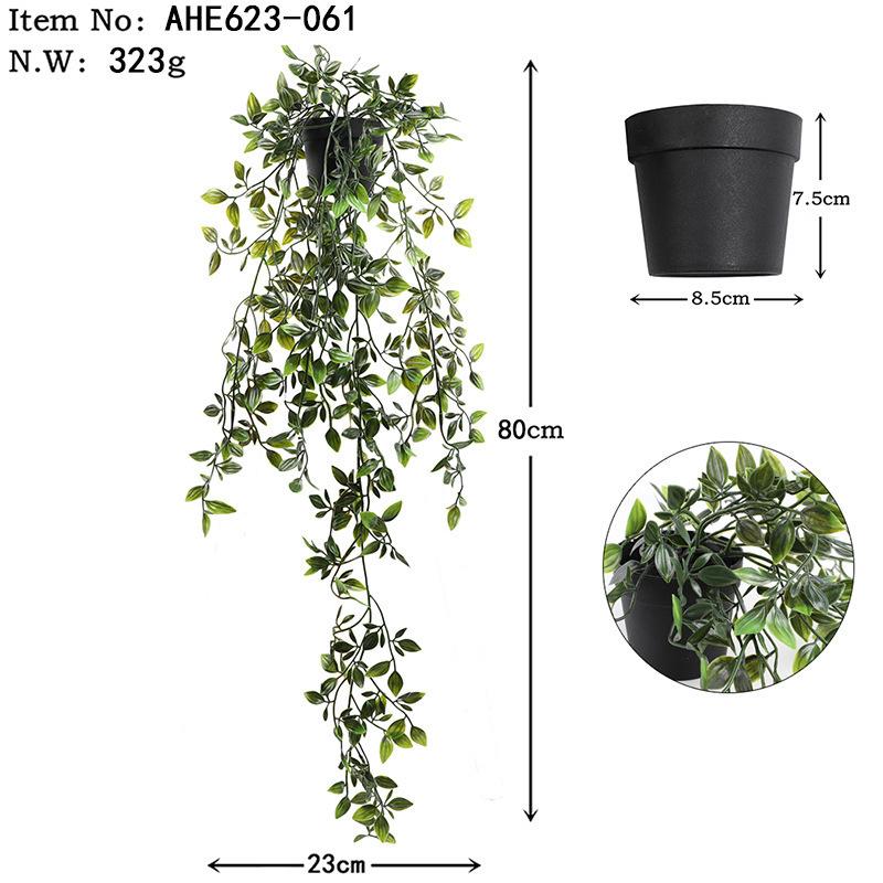 

Искусственные горшечные растения, Зеленые растения Подвесные горшечные растения, Пластиковые горшки Подвесной бонсай, Мандала, Имитация растений