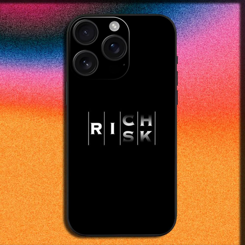 

Day Trader Trading RISK RICH Phone Case For iPhone 16,15,14,13,12,11,Pro,XS,Max,XR,Plus,E,Mini Soft Black Cover iPhone13PRO