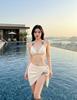 Swimsuit Women's Summer Bikini Three-piece Sexy Dream Purple Pure Wind Spice Girl Conservative Seaside Resort Hot Spring Photo