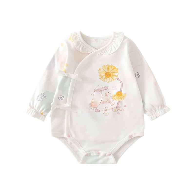 Infant Pure Cotton Seamless Romper - Spring/Summer One-piece Base Layer