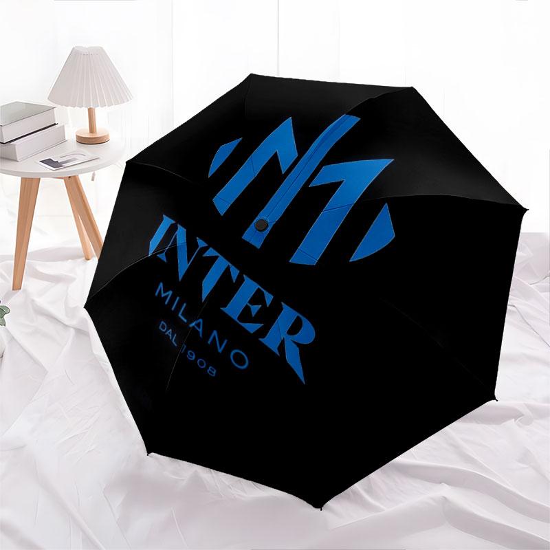 Inter Milan, automatic folding umbrella, portable and foldable design, 8 ribs, a Christmas or birthday gift.