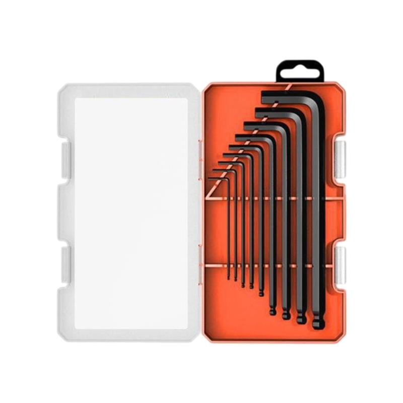 9 Piece L Type Wrench Set Steel Hex Key Tool L Type Wrench For Automotive Repair And DIY Maintenance