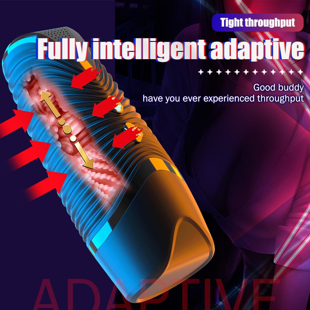 Male Masturbator Cup Pocket Pussy Vaginal Penetration Penis Trainer Powerful Suction Cup Intelligent Voice Sex Toys for Men