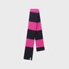 BORDER STRIPE MUFFLER - PLUM