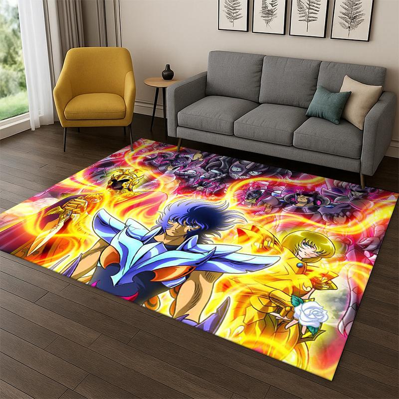 

Cartoon Saint Seiya Anime Carpet Rug for Bedroom Living Room Sofa Playroom Doormat Home Decor,Kid Game Area Rug Non-slip gift 40x60cm