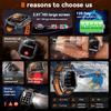 Orologio Smart Sportivo da Uomo per Esterni Batteria Grande 1400mAh Impermeabile Chiamata Vocale Musica Ossigeno nel Sangue Sport Smartwatch uomo donna Fitness