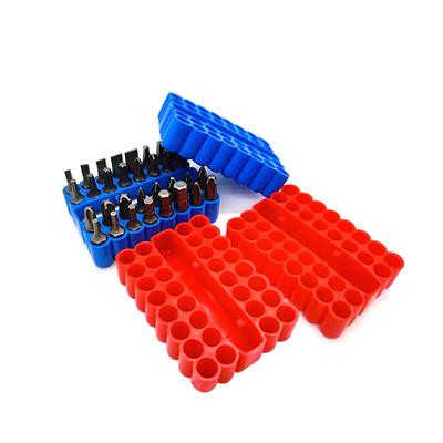 2 Stück Bithalter 32 Löcher Bit Sechskantschaft Organizer Schraubendreher Bit Halter Bohrer zur Aufbewahrung für 6,35 mm Schaft Aufbewahrungsbox