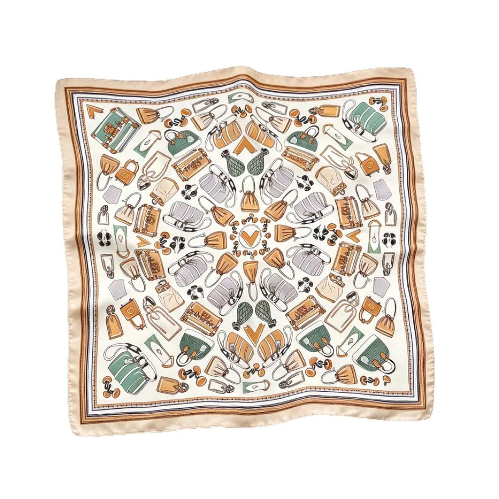 High-end light luxury small square scarf women's Hangzhou satin silk versatile professional wear with shirt scarf neck protection scarf silk scarf