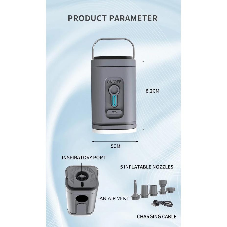 Electric Air Pump Portable Mini Wireless Air Compressor&mattress Pump Inflator/Deflator, Air Beds Boat Vacuum Pump Bags Clothes