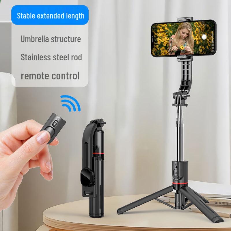 L12 Bluetooth Selfie Stick & Desktop Stand: Extendable Beauty Camera Tripod for Live Streaming