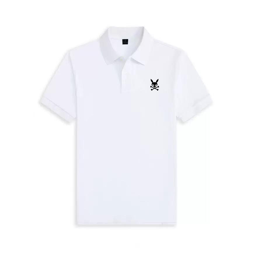 Sommer Herren Kaninchenschädel Design Kurzarm Poloshirt