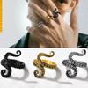 Retro Personalized Octopus Punk Ring Trendy Vintage Octopus Open Adjustable Ring Luxury Designer Jewelry Men'S Accessories