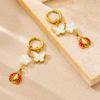 [Fashion Personality Trendy Multi Element Sea Shell Drip Oil Fruit Butterfly Pendant Earrings]