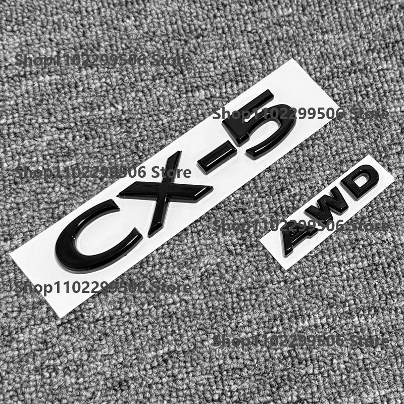 Für Mazda 2022-2025 CX-5 schwarzes Frontlogo CX5 Hecklogo, SKYACTIV G AWD Auto Buchstaben Ersatz Abzeichen Logo Kofferraum Dekorativer Aufkleber