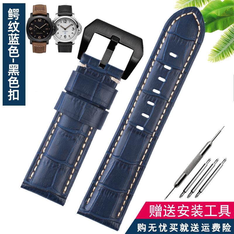 

Для ремешка Panerai синий кожаный ремешок Diesel JEEP TISSOT ремешок из матовой кожи 22 24 мм 26 мм Мужской браслет из коровьей кожи аксессуары 26mm