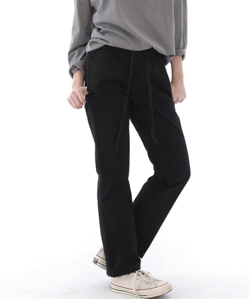 Seinteukeulu Nice Bag Straight Fatigue Pants Nsb-320 Black