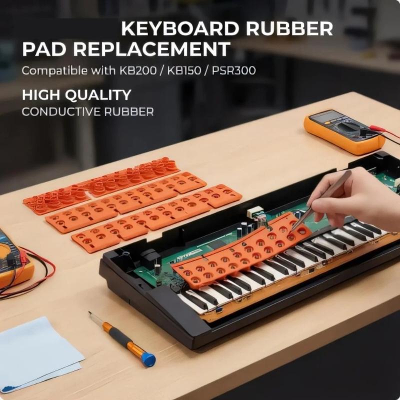 Pack of Professional Silicone Pads Designs for Electronic Keyboard Key Repair Offering Durability Easy Installation