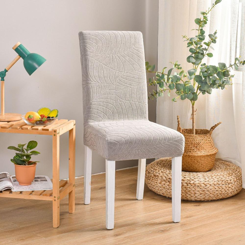 Knitted Waterproof Jacquard Chair Covers Stretch Elastic Sofa Slipcovers for Hotel Home Thickened Pure Color
