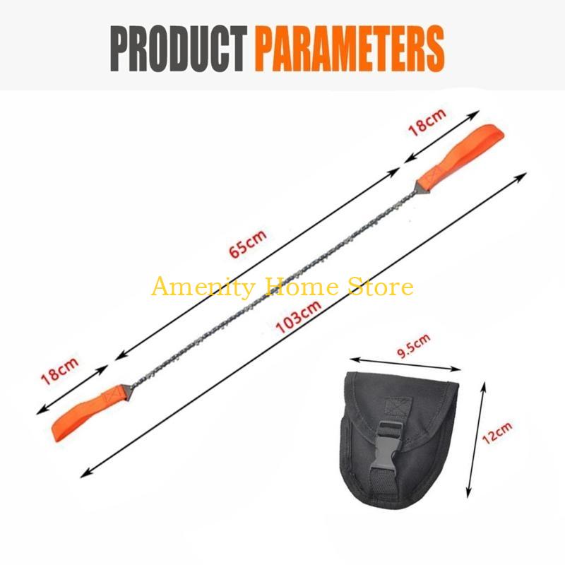 F26C Portable Chain Saw Handheld Survival Chain Saw Emergency Chainsaw Garden Chain Saw High Efficiency Pocket Chainsaw 4 piece set