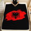 1PC Republic of Albania Patterned Flannel Blanket Suitable For All Seasons for Home Decor Warmth and Comfort Gifts Holiday Present