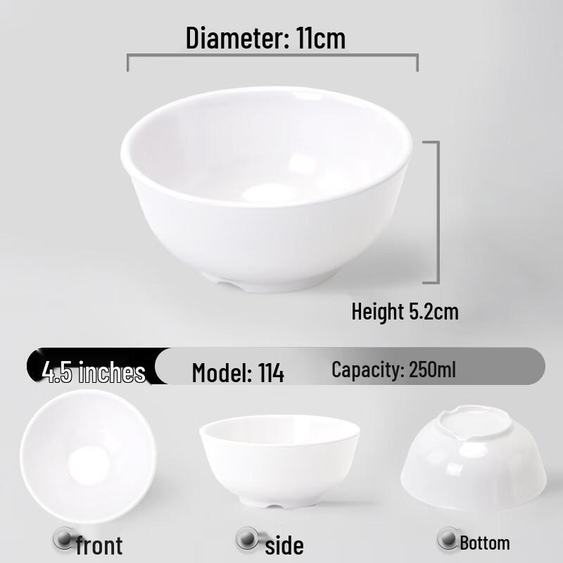 Imitation Ceramic Melamine Soup & Dipping Bowls