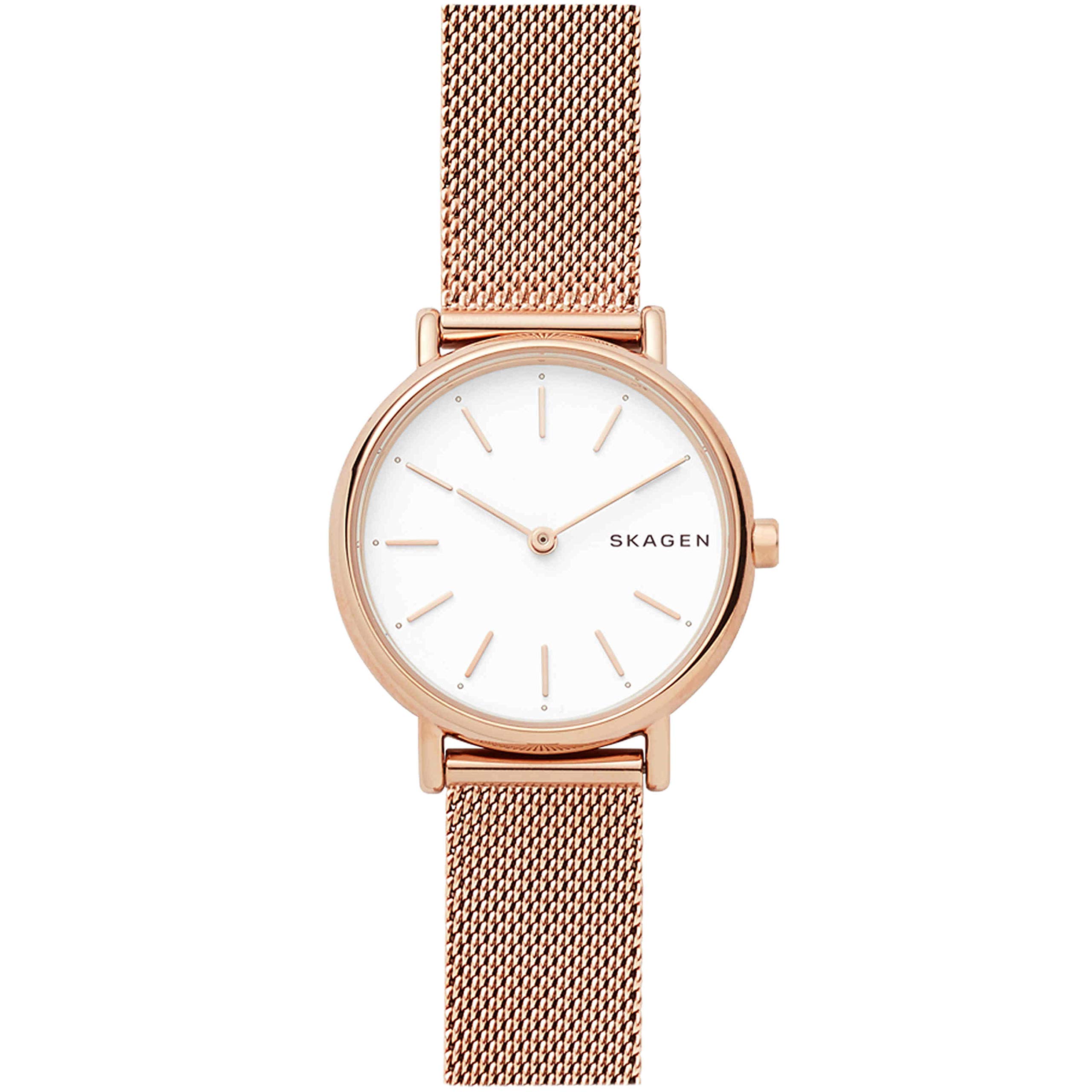 

Signatur Lille Minimalist Watch Steel Mesh Bracelet Leather Rose One Signatur Lille Band, Gold, Size, [Used]