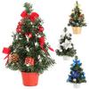 Christmas Tree Artificial 3D Colorful DIY Shiny Small Xmas Tree Holiday Supplies
