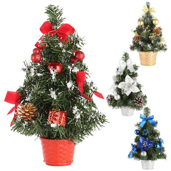 Christmas Tree Artificial 3D Colorful DIY Shiny Small Xmas Tree Holiday Supplies