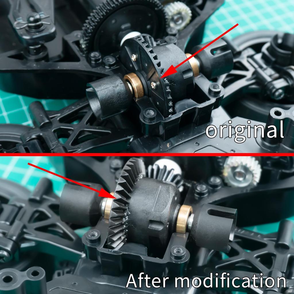 RCMAZO Metal Differential Spur Gear Set, 39T15T RC Spur Gear, Compatible with 110 Scale Tamiya TT02TT02B RC Car Upgrade Parts