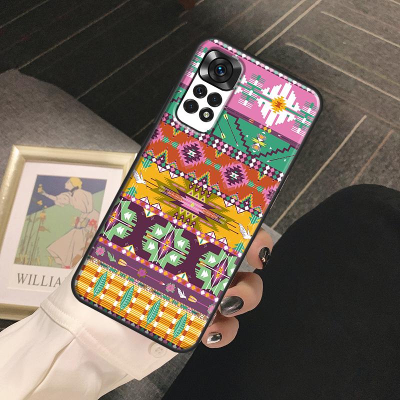 Native american seamless tribal Boho Funda For Xiaomi Redmi Note 14 9 10 11 12 13 Pro 9S 10S 11S 12S Redmi 13C 10C 12C 14C Case