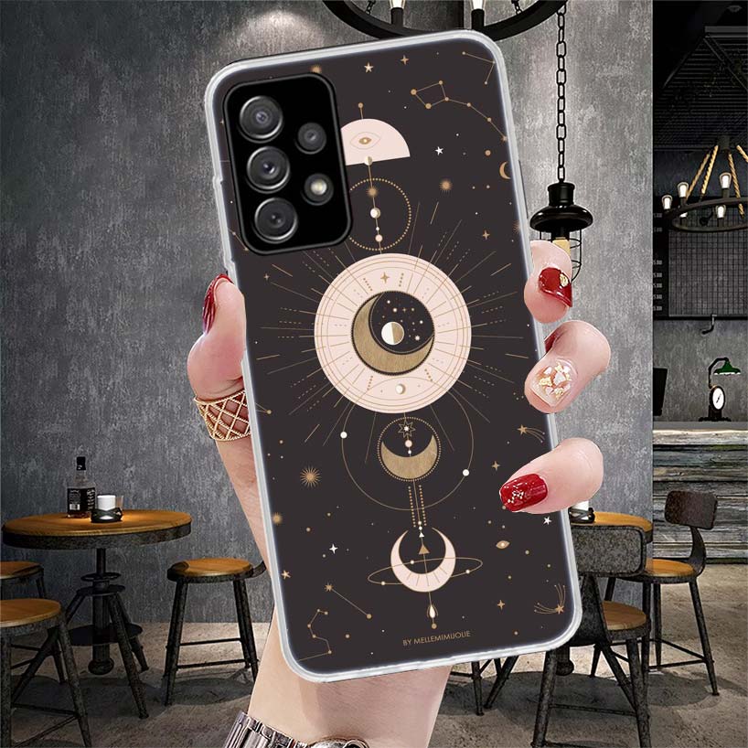 Moon Mystery Totem Witche Soft Phone Case For Samsung Galaxy A13 A14 A15 A16 A17 A53 A54 A55 A56 A57 A33 A34 A35 A36 A37 A23 A24