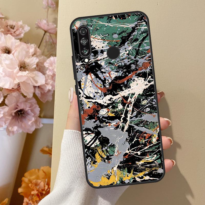 

Jackson Pollock Free Form painting For Huawei Nova Y70 Y91 Y61 Y73 Y72 Y90 Y60 12s 12i 11i 8i 9 10 SE P40 Lite P30 P60 Pro Case Huawei Nova 9