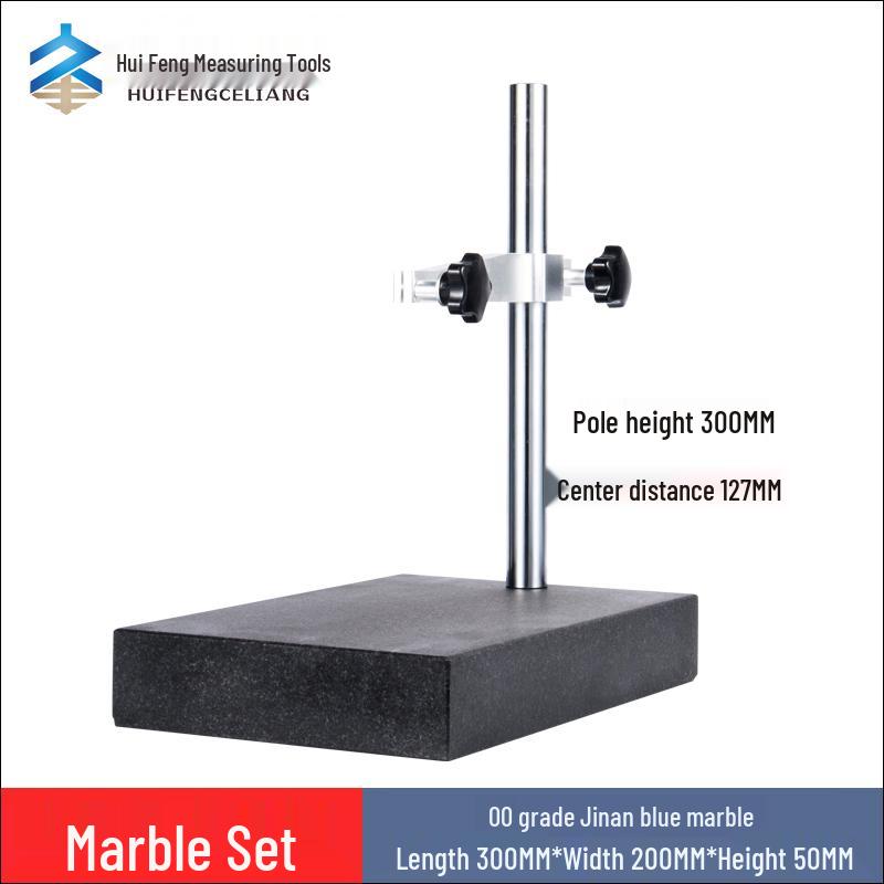 Digital Dial Indicator Stand with Marble Base, Height Gauge, and Measuring Seat