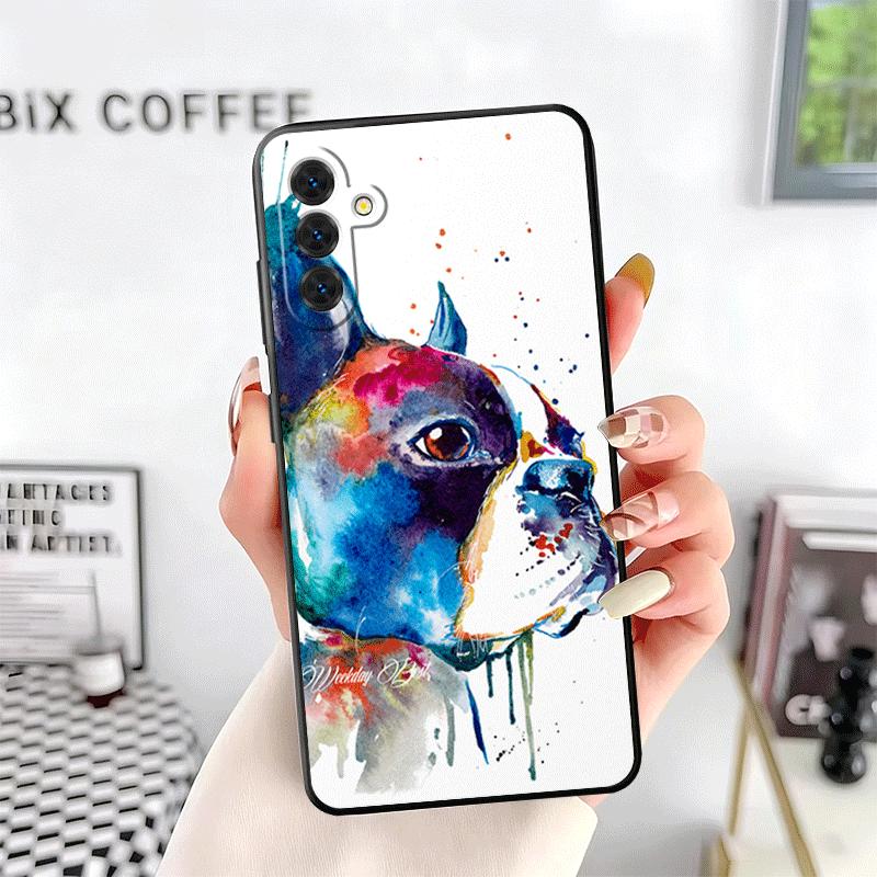 French Bulldog Dog Pug Design Soft Phone Case for Samsung A17 A37 A57 A16 A26 A36 A56 A15 A25 A35 A55 A14 A24 A34 A54 A13 A23 A3
