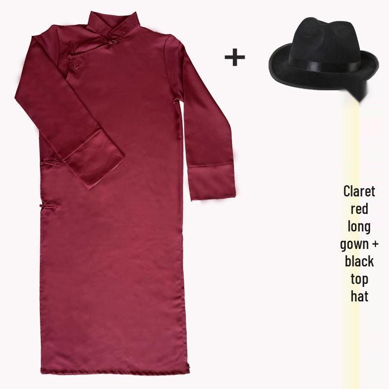 Rochie Chineză cu Încheietură Oblică Costum Tradițional de Performanță