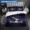 3PCS Crystal Fc Crest Printed Soft Bedding Set,Including 1pc Duvet Cover And 2pcs Pillowcases Perfect for Bedroom, Dormitory, Fan gift