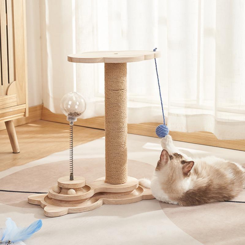 Multifunktionaler Katzenkletterbaum Robuste Holzkonstruktion Bietet Stundenlange Unterhaltung für Ihren pelzigen Freund