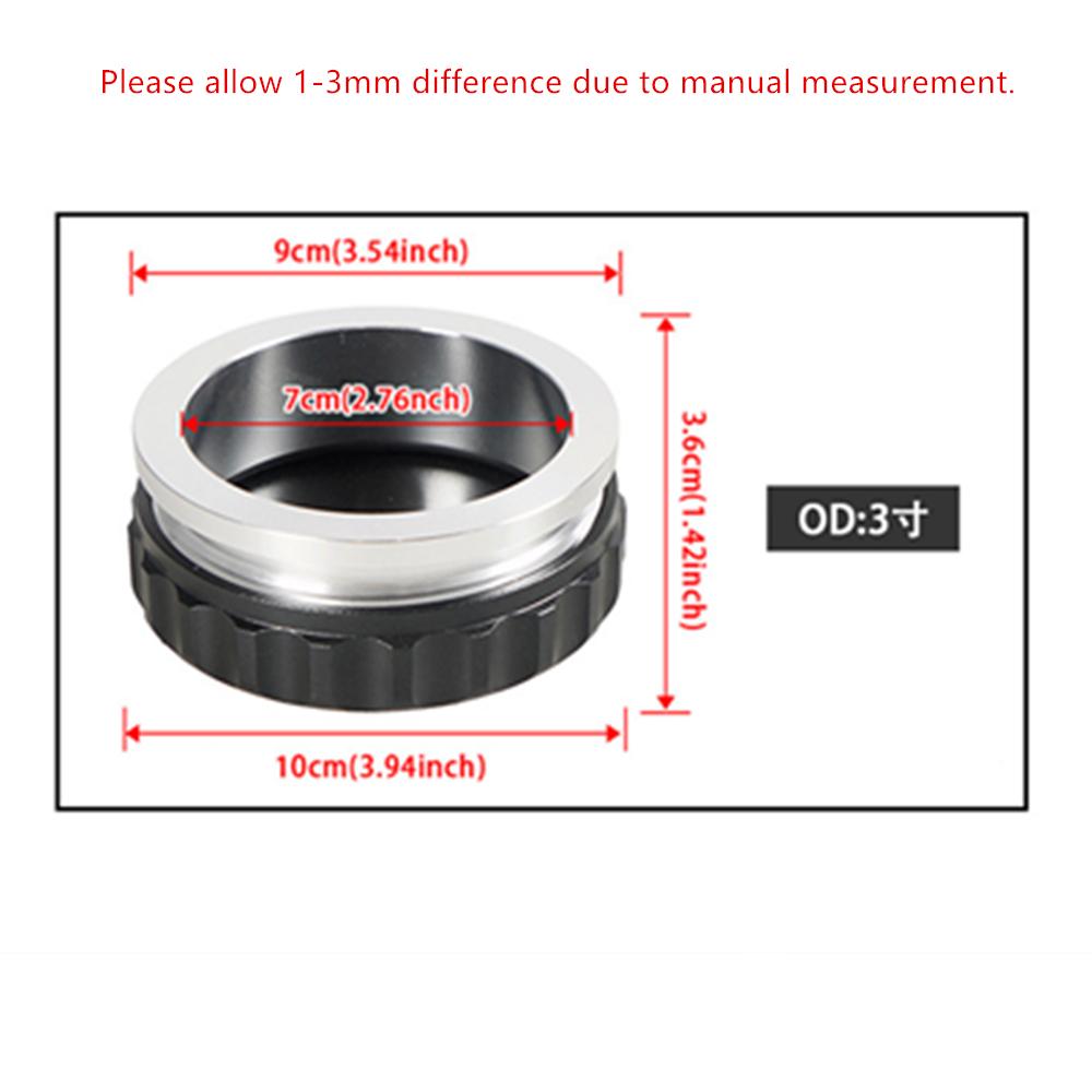 3" 76.2mm Aluminium Alloy Weld On Filler Neck And Cap Oil Fuel Water Tank Black