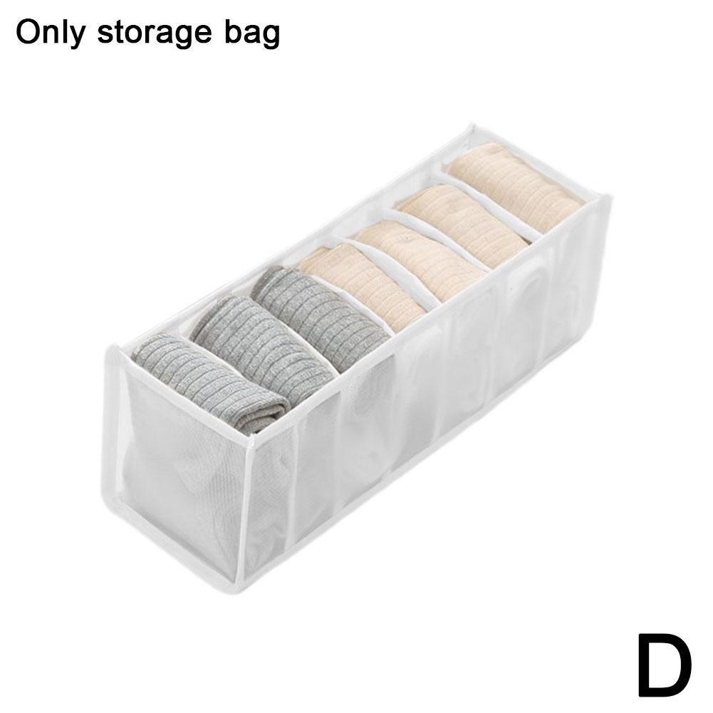 7 Grids Underwear Drawer Organizer Storage Box Pants Jeans Storage Box Drawers Socks Separation Organizer Pants Foldable Storage